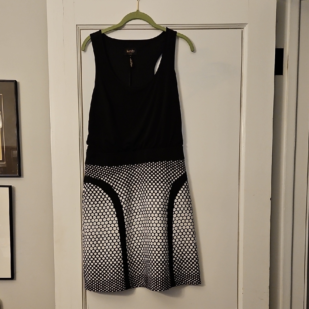 Kensie Black and White Sleeveless Dress
